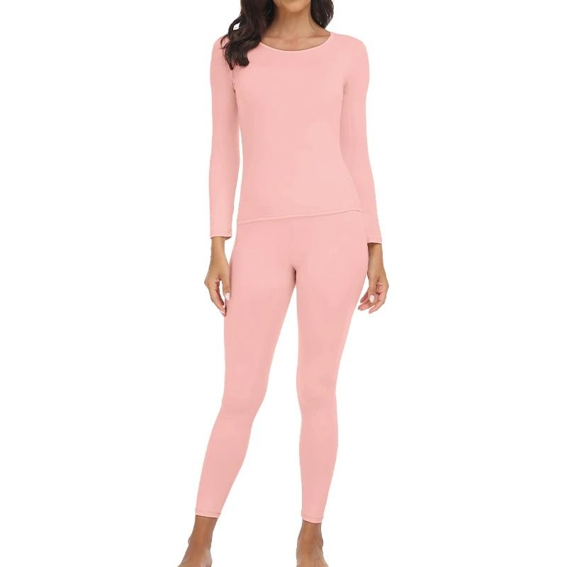 Womens Thermal Underwear Set Long Johns With Polyester Lining 8