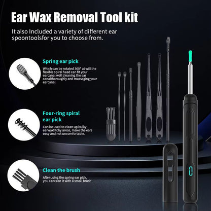 HD Ear Cleaner With Camera  USBC Rechargeable Otoscope Wax Removal Tool  Ear Cleaning Set NK3 Pro 1