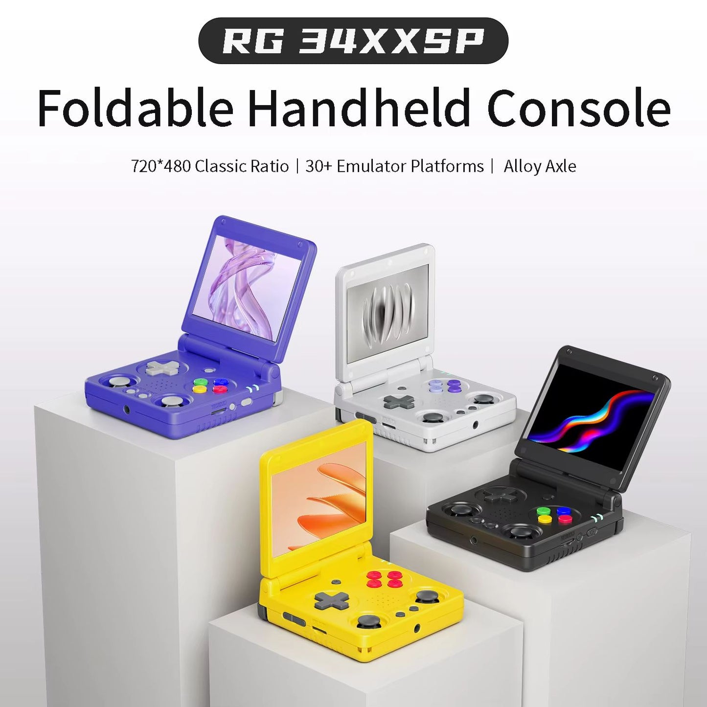 Anbernic RG34XXSP Retro Handheld Game Console  Flip Design With 34 IPS Screen WiFi  64Bit Linux Sys 1