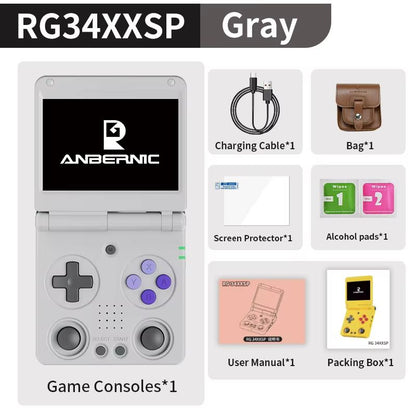Anbernic RG34XXSP Retro Handheld Game Console  Flip Design With 34 IPS Screen WiFi  64Bit Linux Sys 11