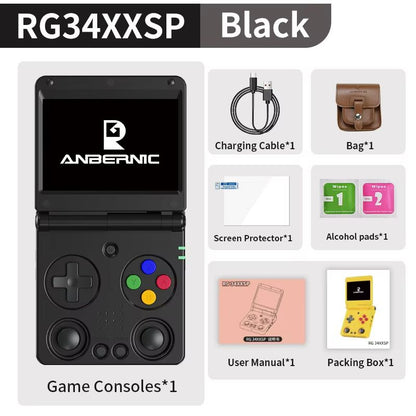 Anbernic RG34XXSP Retro Handheld Game Console  Flip Design With 34 IPS Screen WiFi  64Bit Linux Sys 13