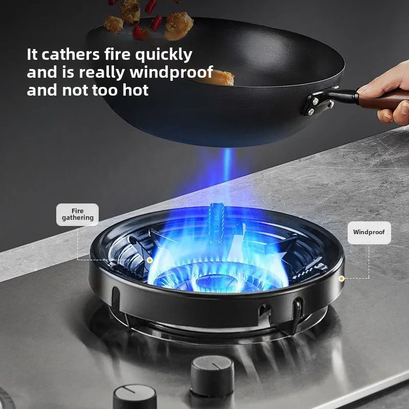 Durable Stove Wok Support Ring with 8 Openings for Stable Cooking