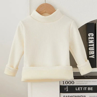 Children Long Sleeve Half High Collar T Shirt For Boys And Girls 2