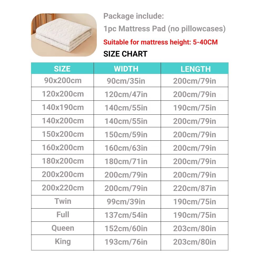 Breathable Waterproof Mattress Protector With Elastic Straps  Noiseless Deep Pocket Cover Pad 2