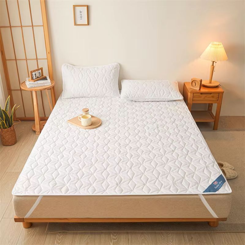 Breathable Waterproof Mattress Protector With Elastic Straps  Noiseless Deep Pocket Cover Pad 6