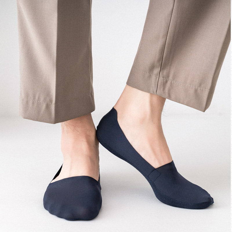 5 Pairs Men's, Women's Summer Ice Silk Boat Socks, Seamless, Non-Slip Silicone Grip, Invisible Positioning