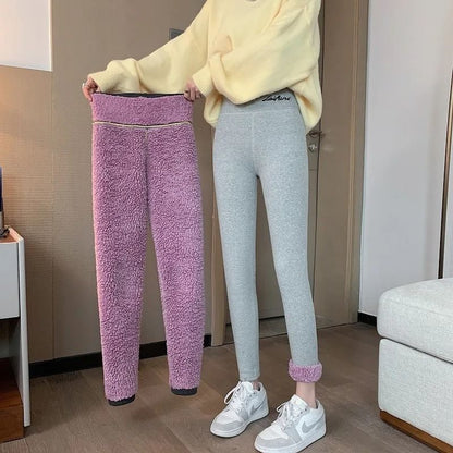 Velvet High Waist Winter Cotton Pants For Women 1