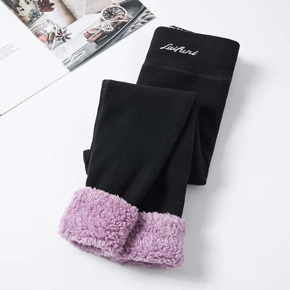 Velvet High Waist Winter Cotton Pants For Women 3