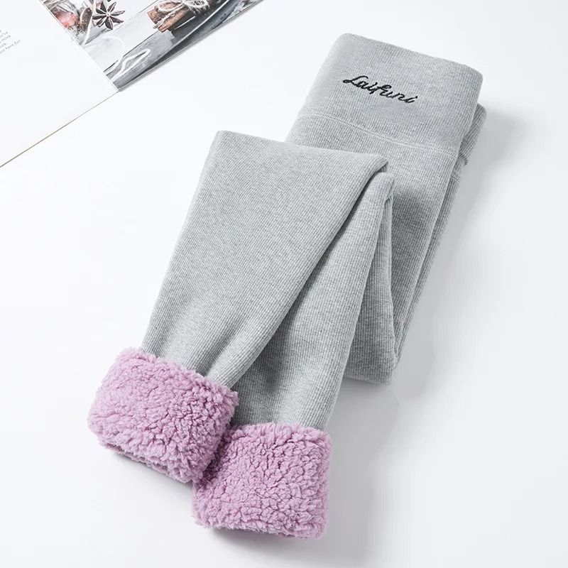Velvet High Waist Winter Cotton Pants For Women 5