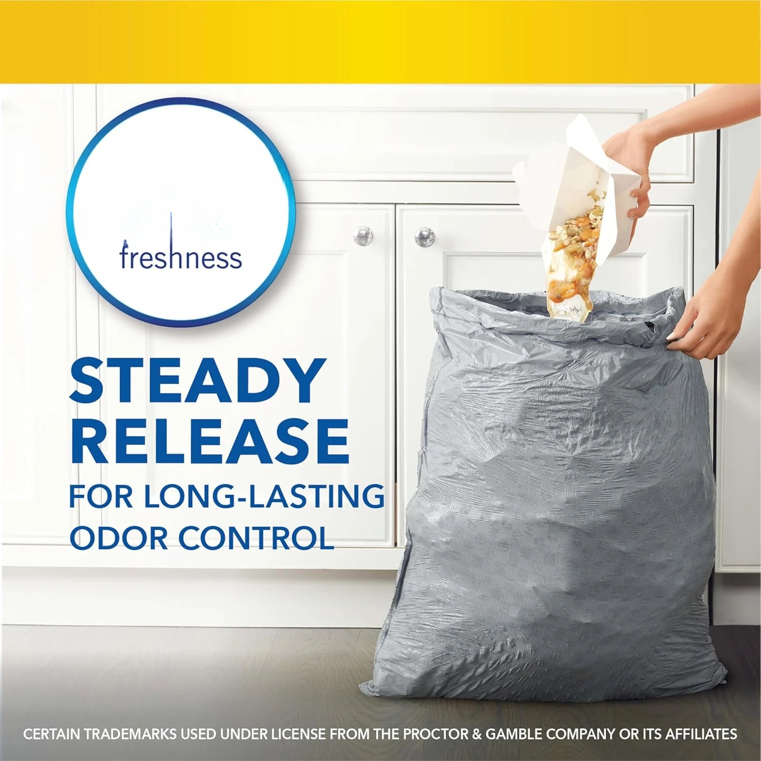 High Kitchen Drawstring Trash Bags, Stink Shield Gallon White Trash Bags, Heavy Duty Odor Shield Garbage Bags