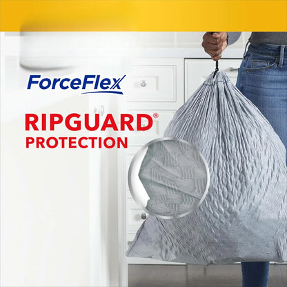 High Kitchen Drawstring Trash Bags, Stink Shield Gallon White Trash Bags, Heavy Duty Odor Shield Garbage Bags