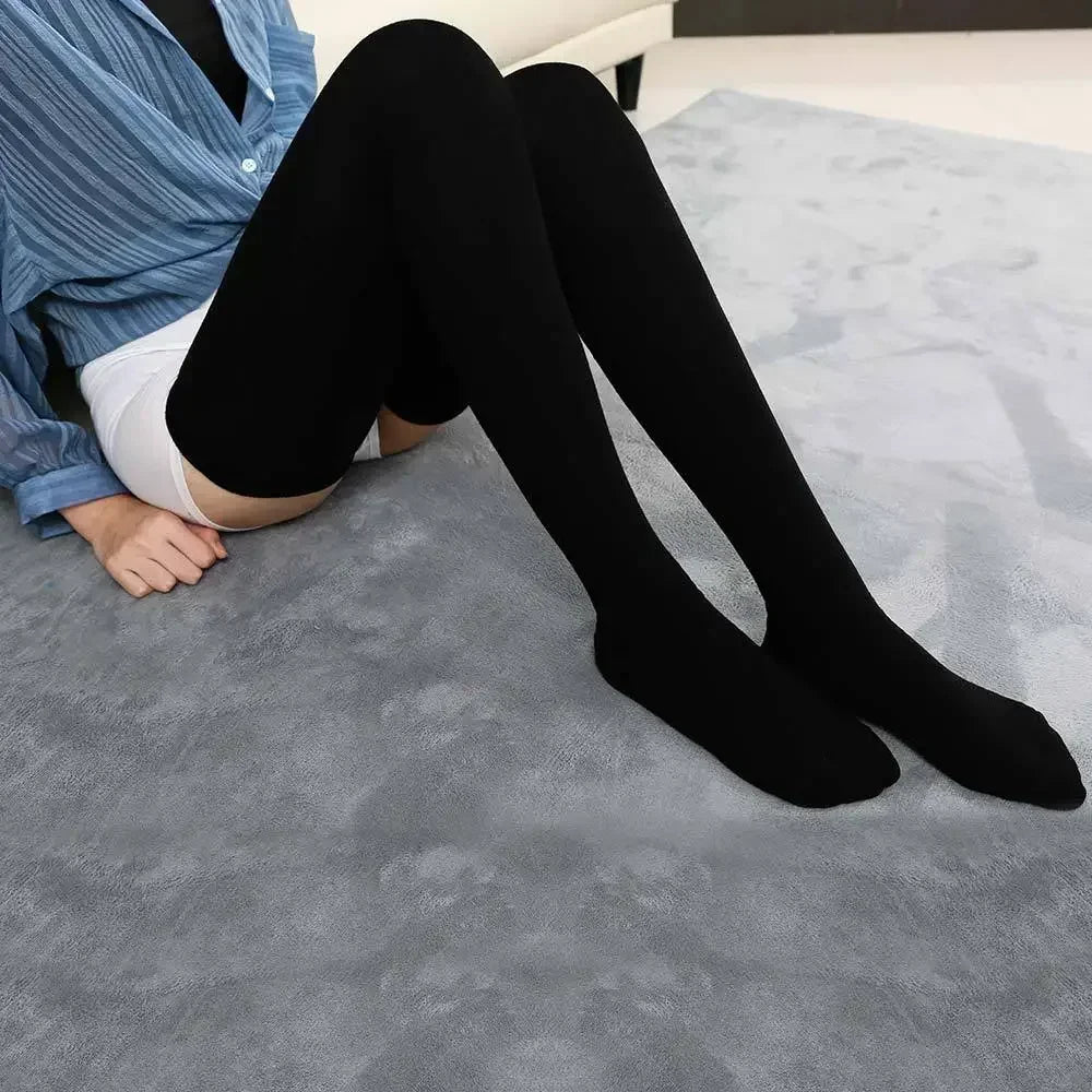 Autumn And Winter Warm 80cm Knee Socks For Women Cotton Thigh High Over The Knee Stockings For Cozy 9