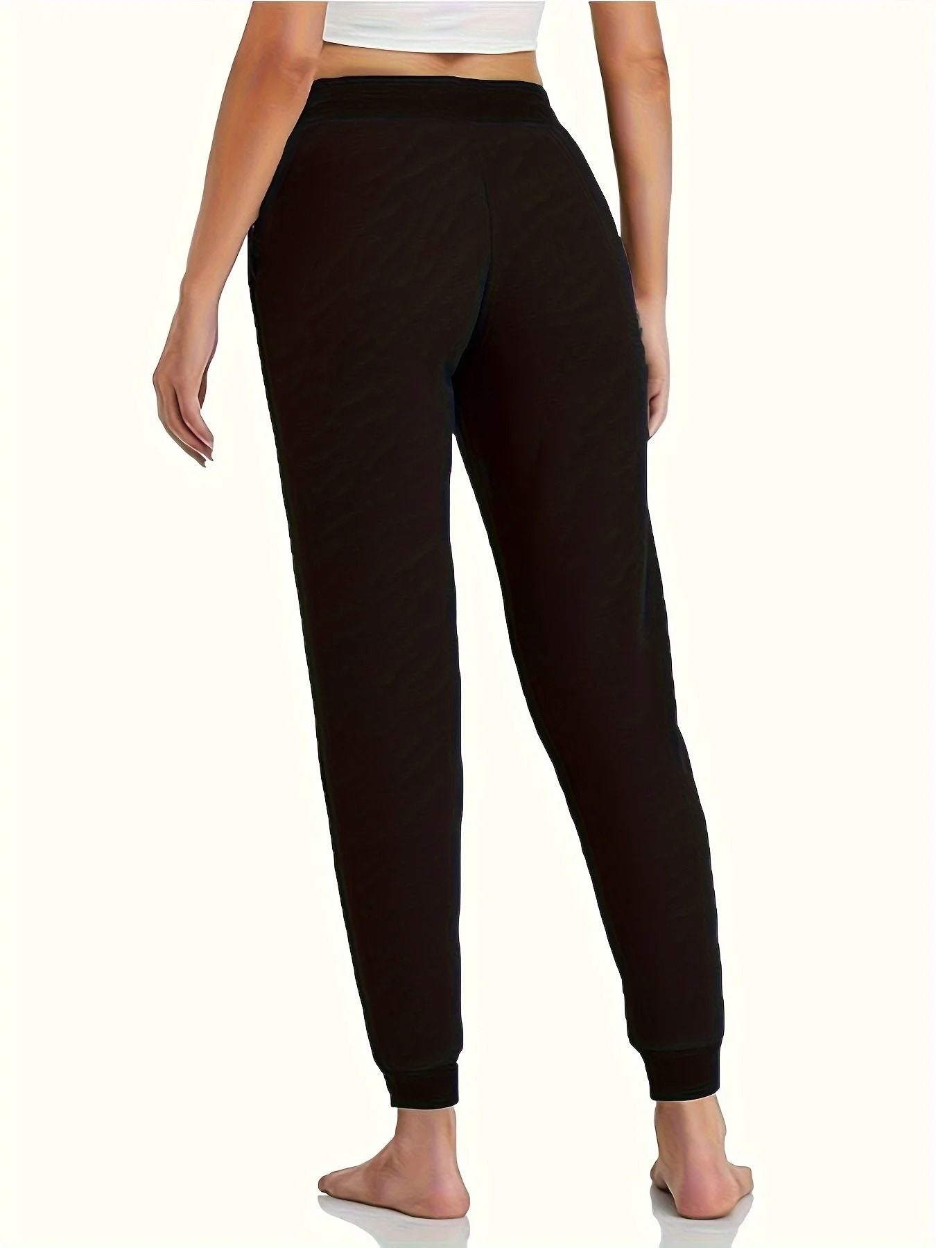 Women Sherpa Lined Sweatpants With Pockets 1