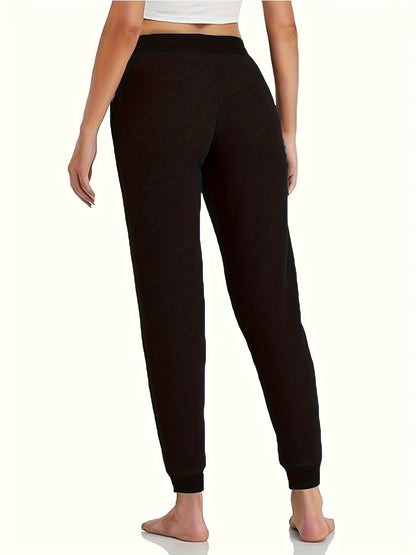 Women Sherpa Lined Sweatpants With Pockets 1