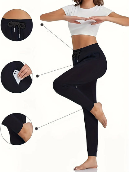 Women Sherpa Lined Sweatpants With Pockets 3