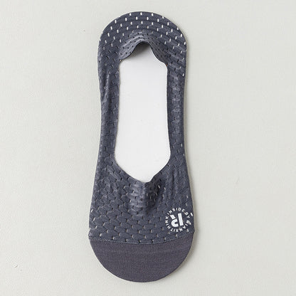 Men's Summer Thin Mesh Socks, Invisible Low Cut Anti-Slip Silicone Grip Breathable Casual Socks for Men