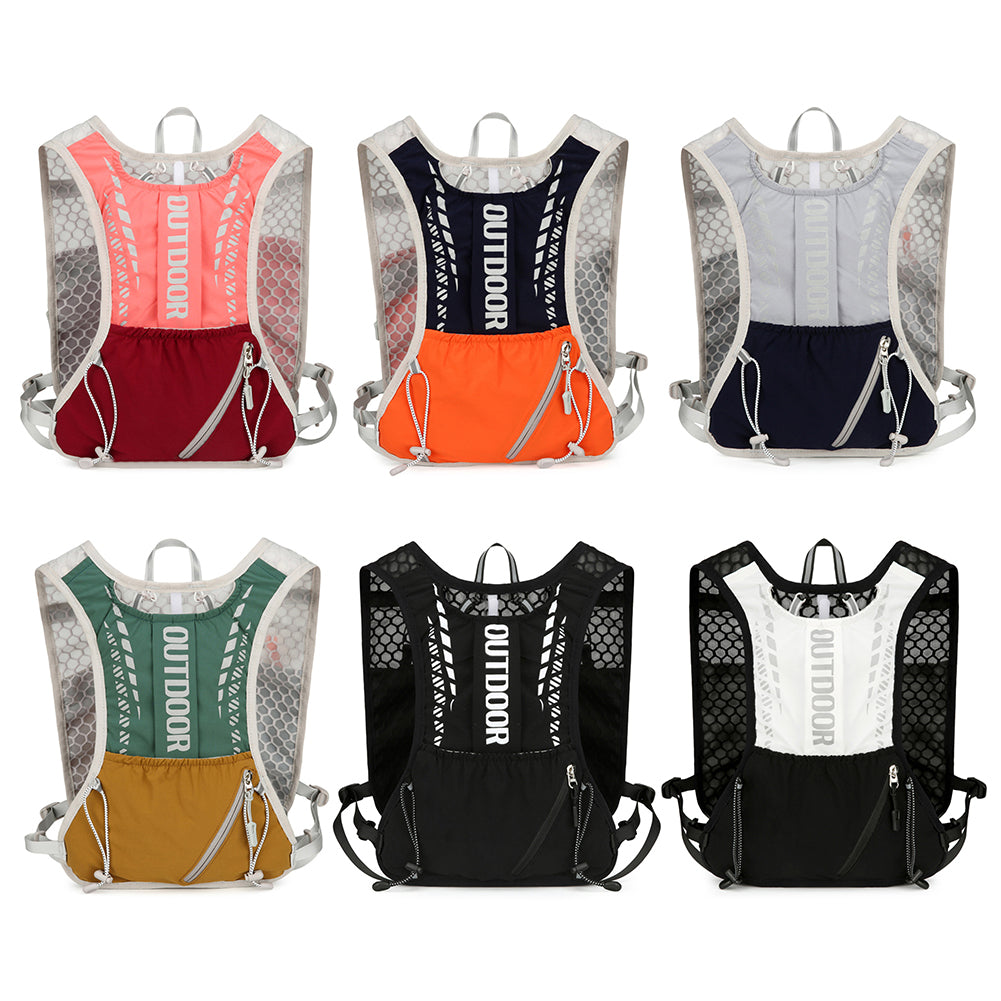 Ultralight Running Vest with Hydration Pack, Breathable, Reflective Water Bladder Daypack for Hiking & Trail Running