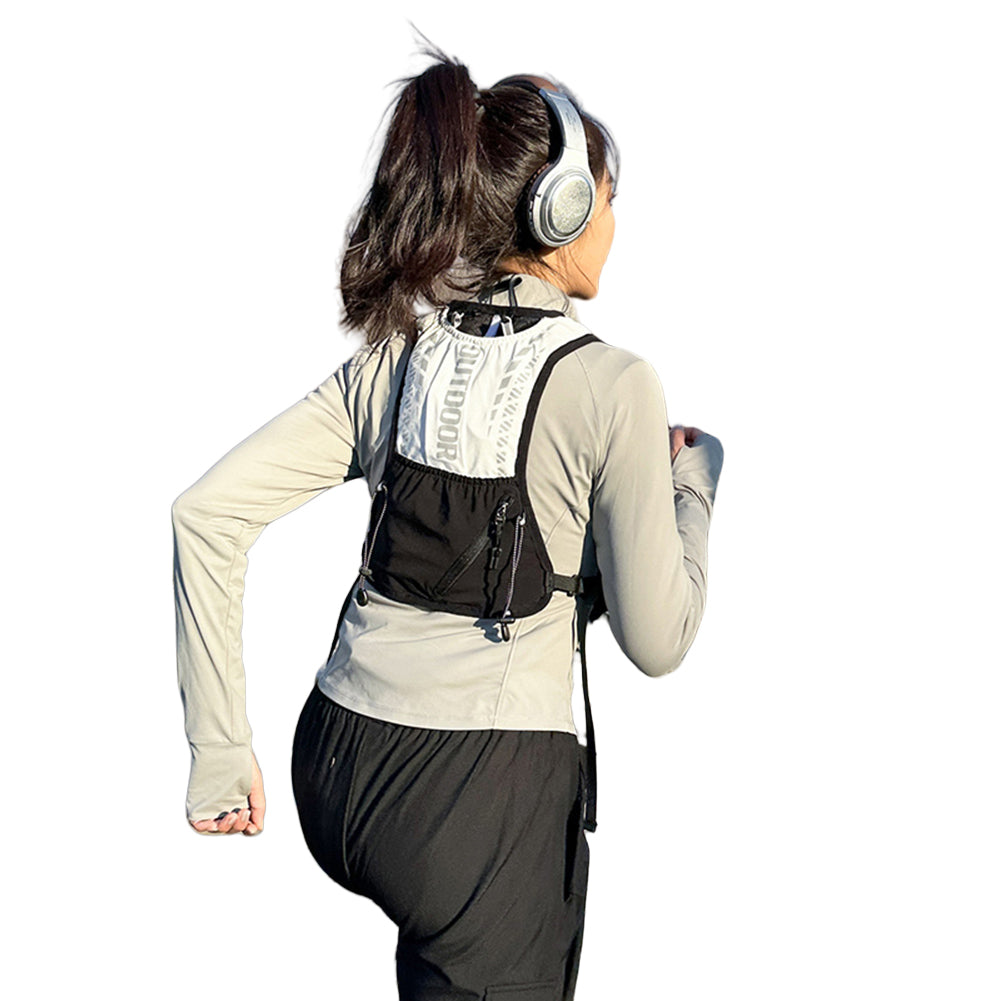 Ultralight Running Vest with Hydration Pack, Breathable, Reflective Water Bladder Daypack for Hiking & Trail Running