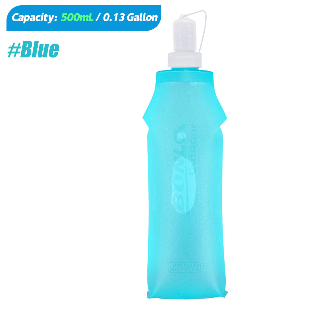 250ML 500ML Soft Flask, Running Water Bottle Foldable, TPU Hydration Flask for Running Pack, Cycling & Hiking