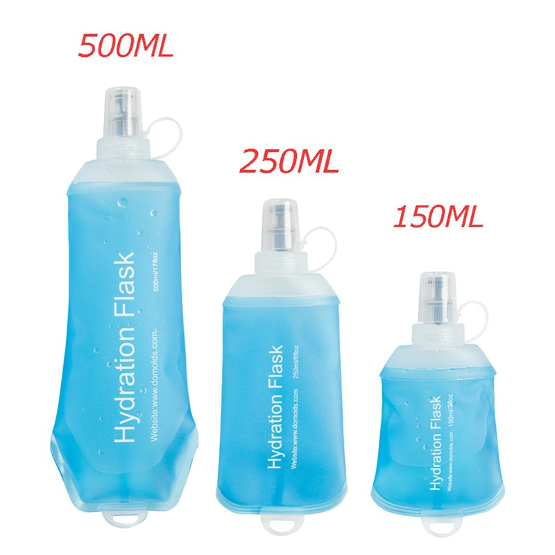 Ultralight Soft Flask Foldable Water Bag, Portable TPU Drink Bottle for Hiking, Camping & Sports BPA-Free Hydration