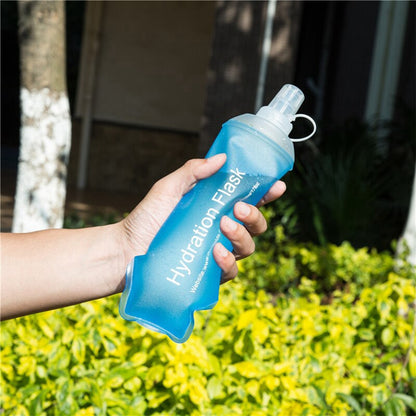 Ultralight Soft Flask Foldable Water Bag, Portable TPU Drink Bottle for Hiking, Camping & Sports BPA-Free Hydration