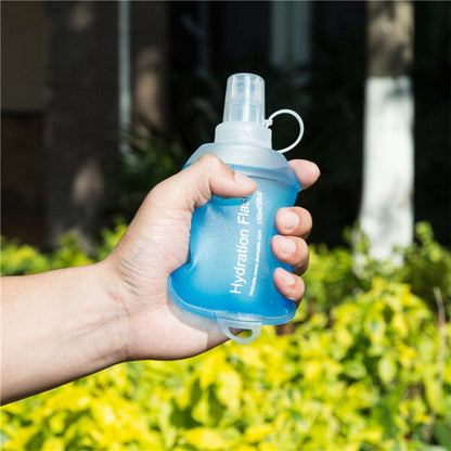 Ultralight Soft Flask Foldable Water Bag, Portable TPU Drink Bottle for Hiking, Camping & Sports BPA-Free Hydration