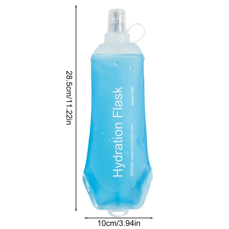 Ultralight Soft Flask Foldable Water Bag, Portable TPU Drink Bottle for Hiking, Camping & Sports BPA-Free Hydration