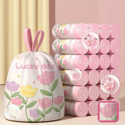 Lavender Trash Bags Thickened Scented Drawstring Trash Bags High-Density Polyethylene Large Multipurpose Bags