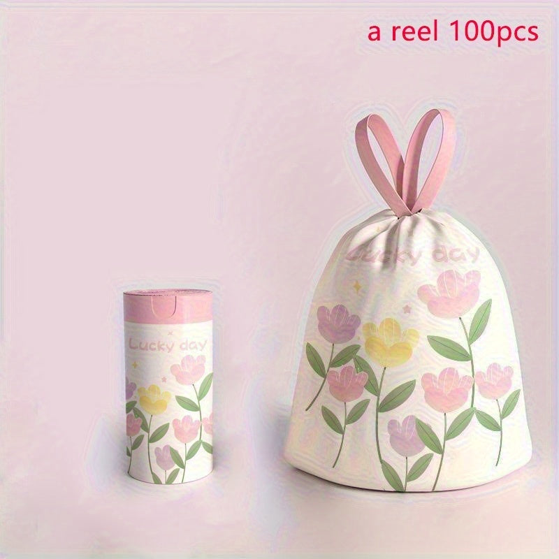 Lavender Trash Bags Thickened Scented Drawstring Trash Bags High-Density Polyethylene Large Multipurpose Bags