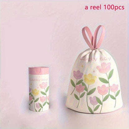 Lavender Trash Bags Thickened Scented Drawstring Trash Bags High-Density Polyethylene Large Multipurpose Bags