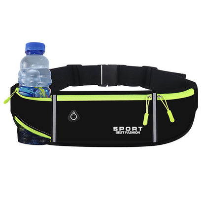 CWILKES Running Belt with Water Bottle Holder & Phone Pouch, Unisex Hydration Waist Pack for Men, Women