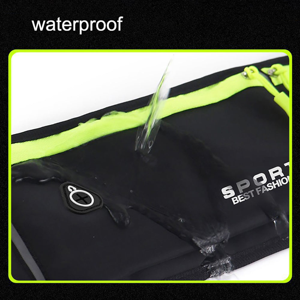 CWILKES Running Belt with Water Bottle Holder & Phone Pouch, Unisex Hydration Waist Pack for Men, Women
