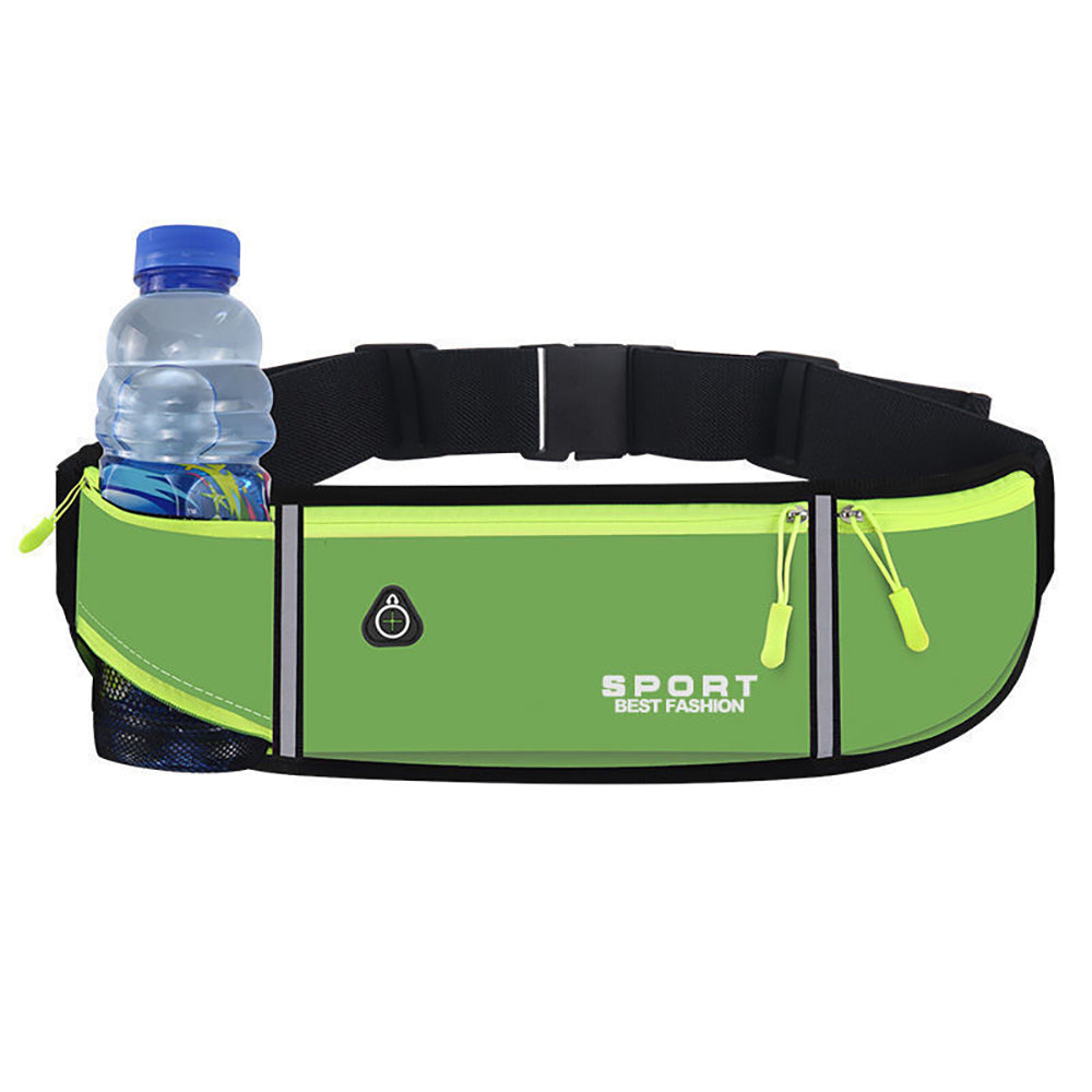 CWILKES Running Belt with Water Bottle Holder & Phone Pouch, Unisex Hydration Waist Pack for Men, Women