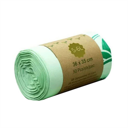RMWIN-Biodegradable Compostable Trash Bags Corn Starch Garbage Bags, Eco-Friendly Kitchen Food Waste Bags & Scraps