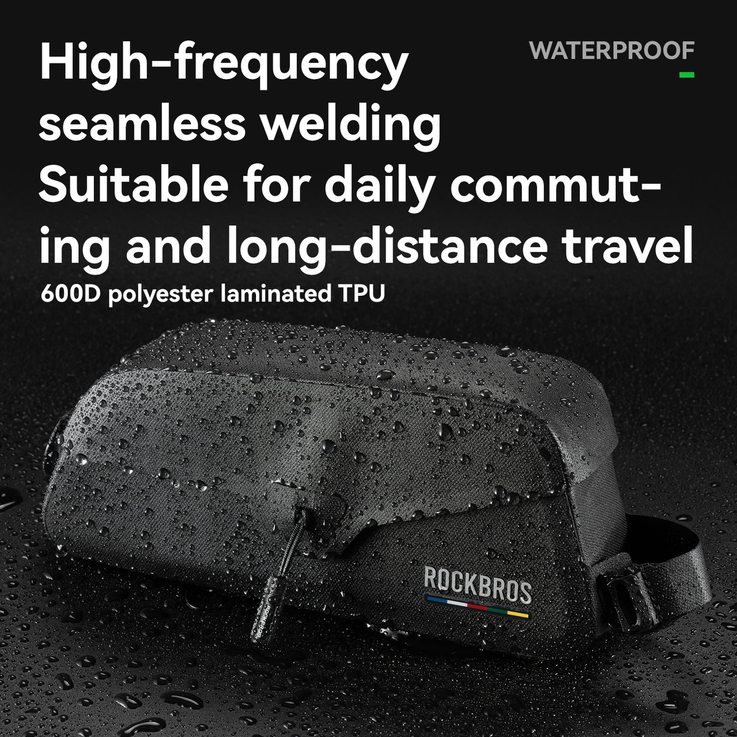 ROCKBROS ROAD TO SKY Bicycle Bag, Magnetic Suction Front Bag, Waterproof Phone Bag for MTB, Road Bike Riding