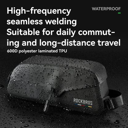 ROCKBROS ROAD TO SKY Bicycle Bag, Magnetic Suction Front Bag, Waterproof Phone Bag for MTB, Road Bike Riding