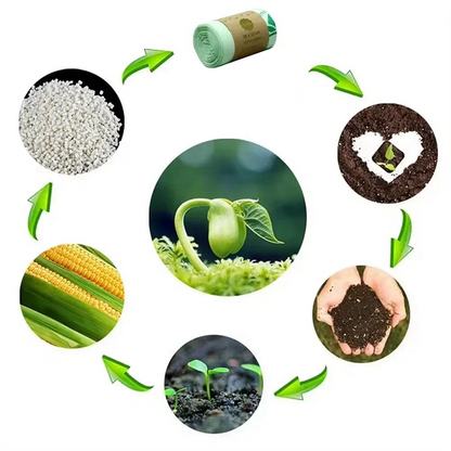 RMWIN-Biodegradable Compostable Trash Bags Corn Starch Garbage Bags, Eco-Friendly Kitchen Food Waste Bags & Scraps