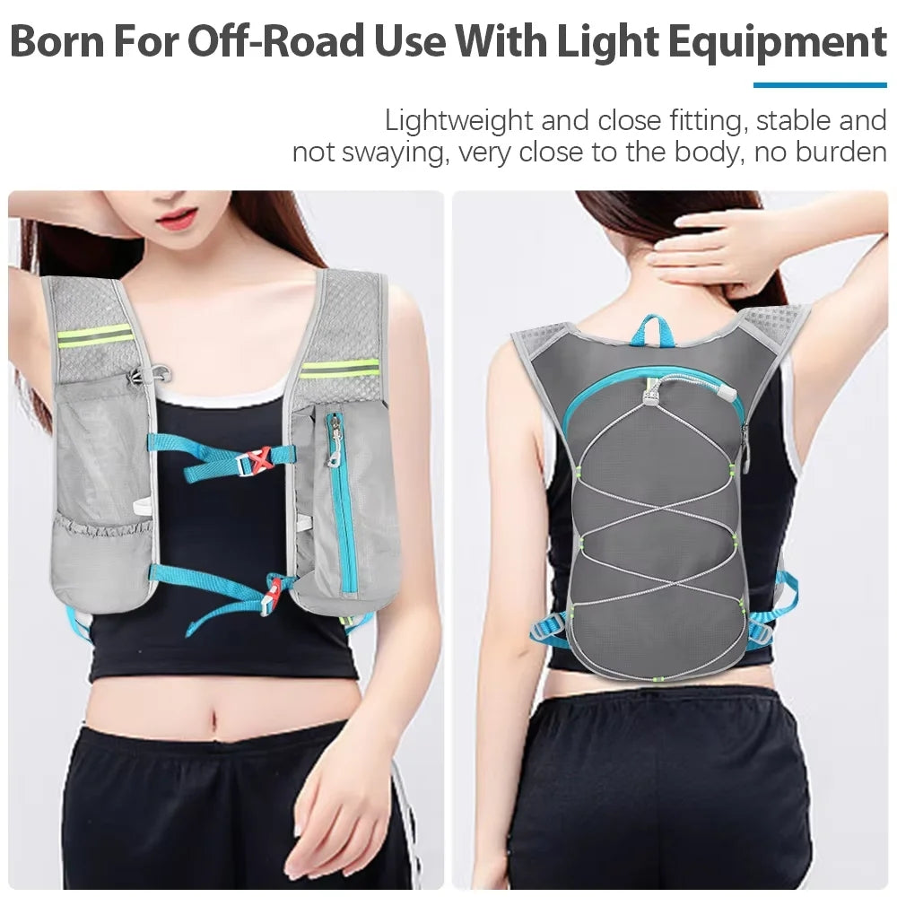 NEWBOLER Breathable Hydration Vest, Lightweight Trail Running Backpack for Cycling, Jogging, Marathon, Climbing