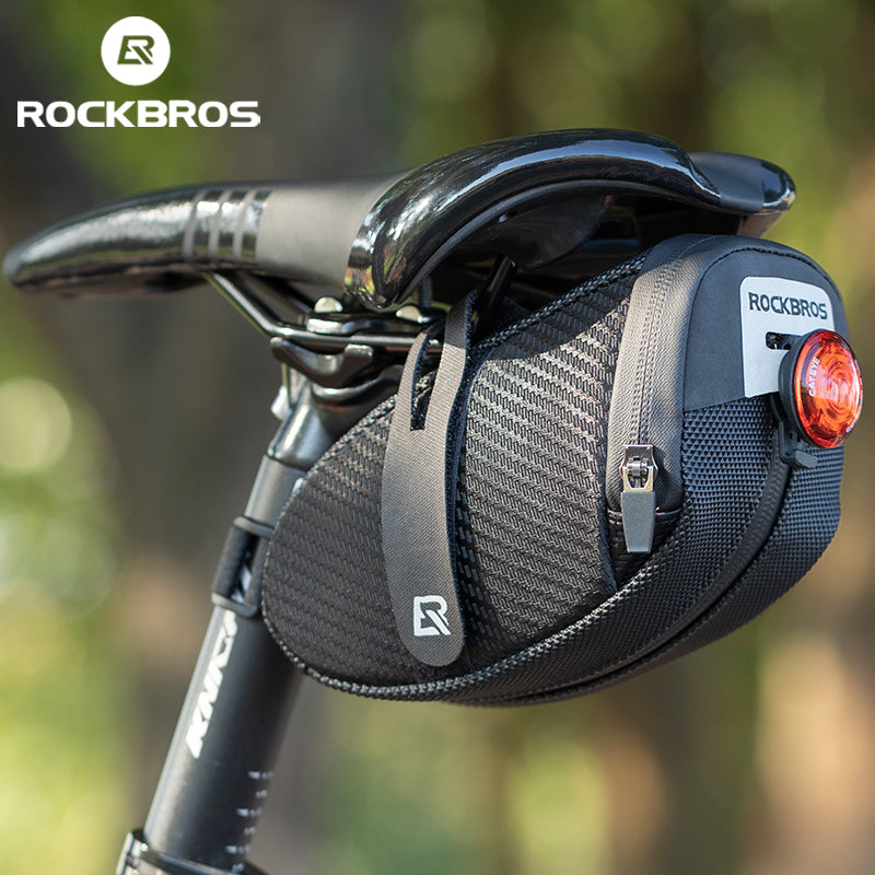 ROCKBROS Bicycle Saddle Bag 3D Shell Rainproof Reflective Bike Tail Bag For Shockproof Storage Of T 1