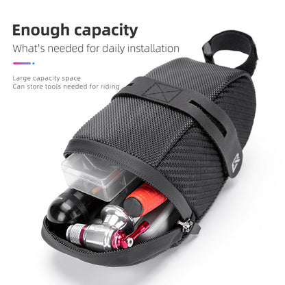 ROCKBROS Bicycle Saddle Bag 3D Shell Rainproof Reflective Bike Tail Bag For Shockproof Storage Of T 3