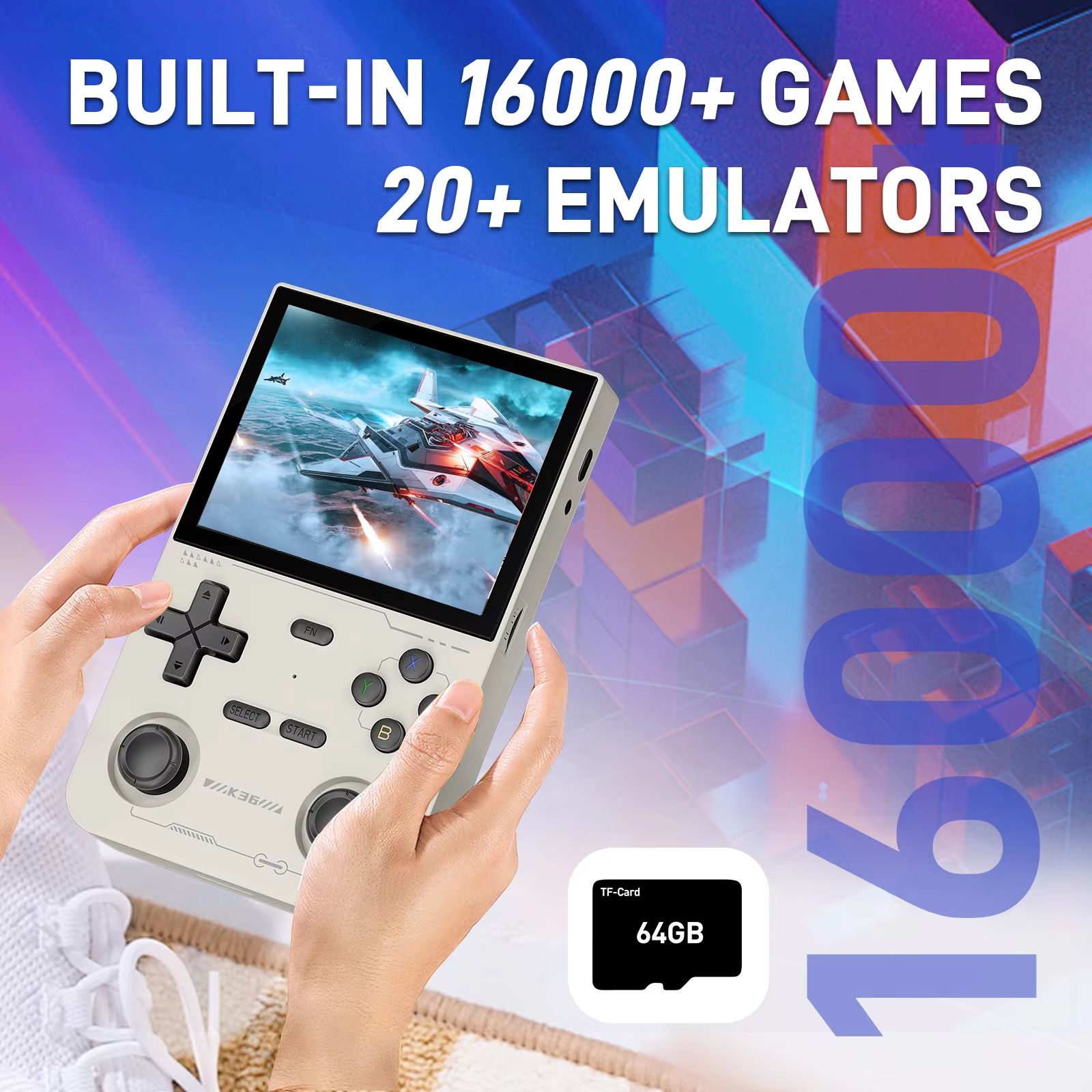GAMINJA K36 Retro Handheld Game Console With 16000 Games  35Inch IPS Screen 1