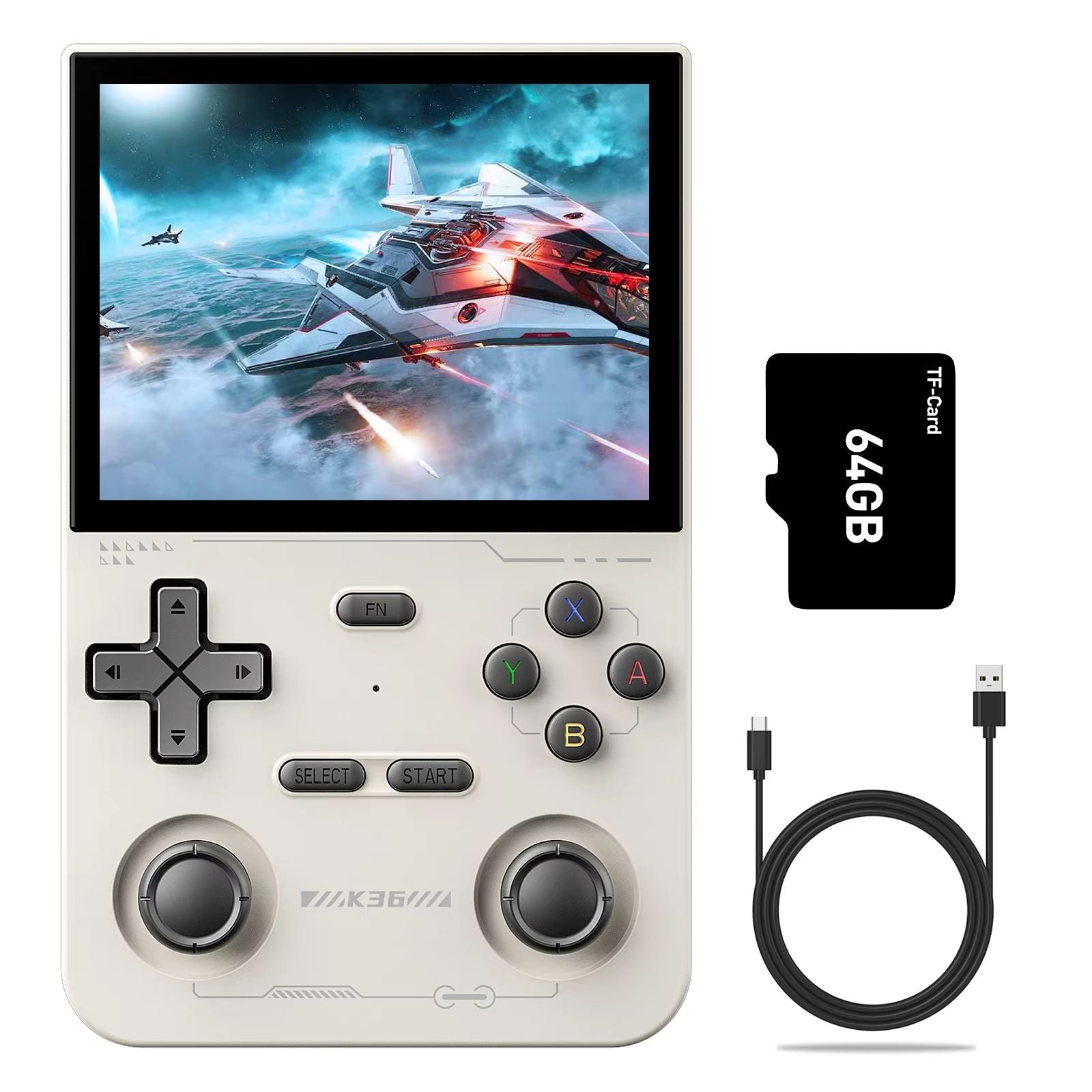 GAMINJA K36 Retro Handheld Game Console With 16000 Games  35Inch IPS Screen 6