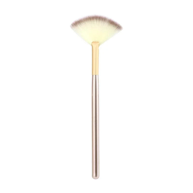 5pcs Fan Brushes Set, Soft Facial Makeup Brushes & Cosmetic Applicator Tools with Wooden Handle for Glycolic Peel Mask