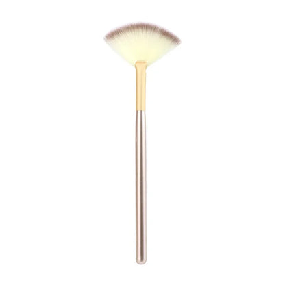 5pcs Fan Brushes Set, Soft Facial Makeup Brushes & Cosmetic Applicator Tools with Wooden Handle for Glycolic Peel Mask