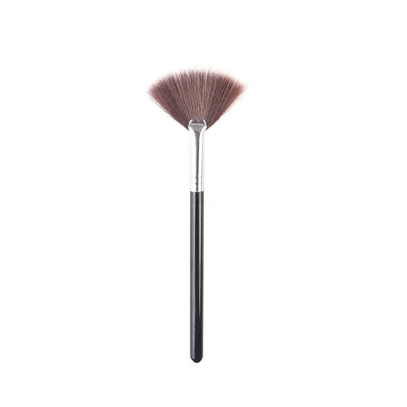 5pcs Fan Brushes Set, Soft Facial Makeup Brushes & Cosmetic Applicator Tools with Wooden Handle for Glycolic Peel Mask