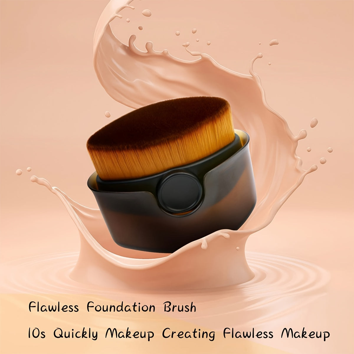 Mini Portable Powder Brush Makeup Brushes with Cover Dustproof, Multi Use Foundation, Concealer & Body Lotion Travel