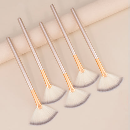 New Practical Facial Brushes Fan Makeup Brushes Set, Soft Portable Mask, Cosmetic Tools for Ladies and Girls