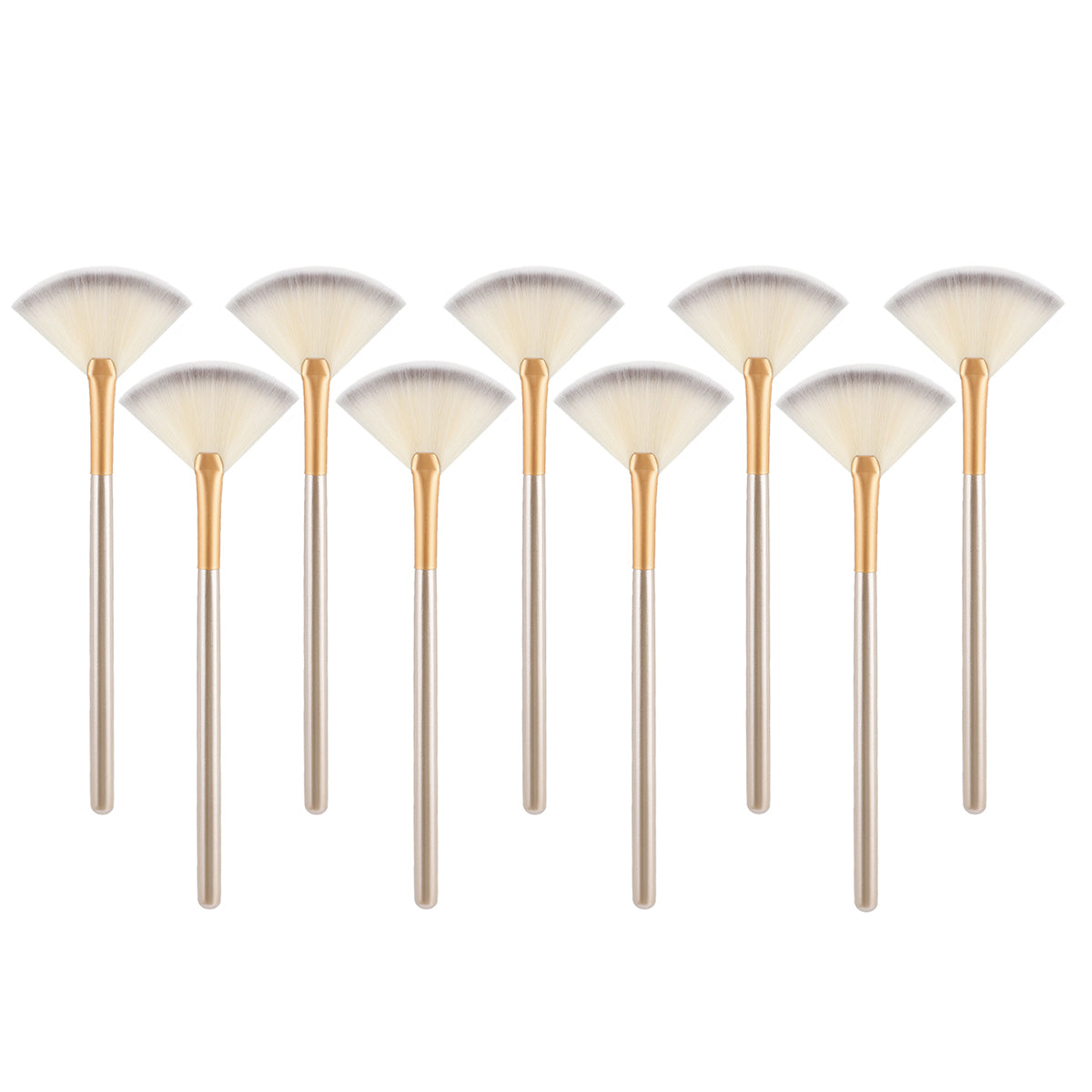 New Practical Facial Brushes Fan Makeup Brushes Set, Soft Portable Mask, Cosmetic Tools for Ladies and Girls