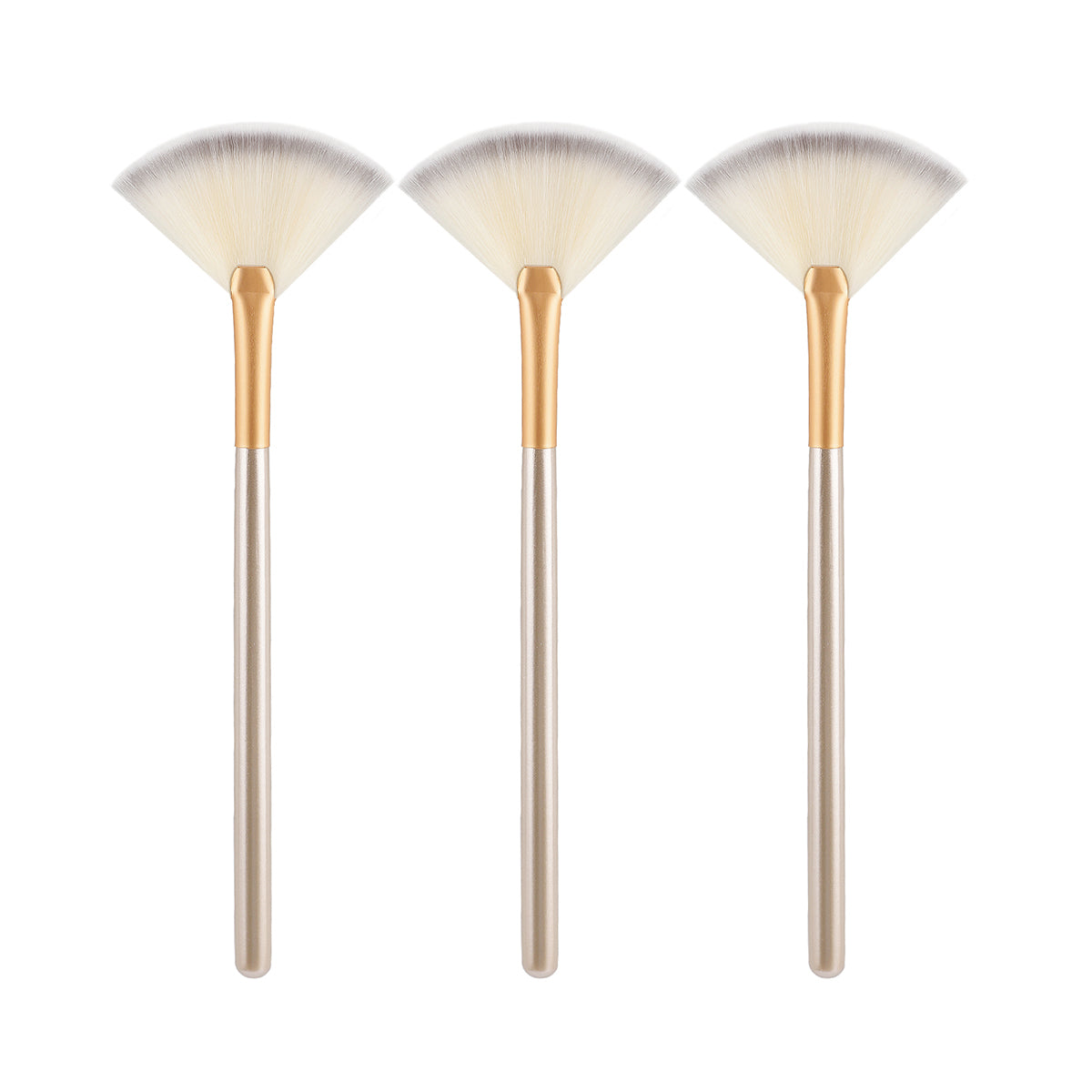 New Practical Facial Brushes Fan Makeup Brushes Set, Soft Portable Mask, Cosmetic Tools for Ladies and Girls