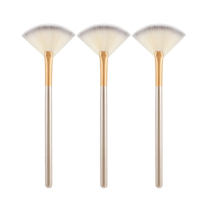 New Practical Facial Brushes Fan Makeup Brushes Set, Soft Portable Mask, Cosmetic Tools for Ladies and Girls
